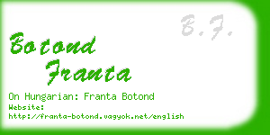 botond franta business card